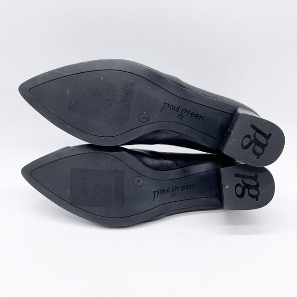 Paul Green Women's Black Leather Block Heel Dress Shoes Size UK 5, US 7.5 - Picture 7 of 13